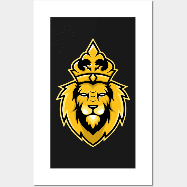 Lion king mascot design Wall Art by Wawadzgnstuff